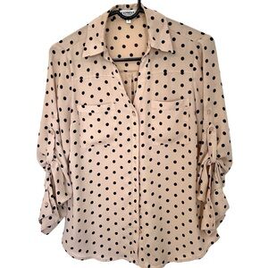 Express Cream & Black Polka Dot Blouse